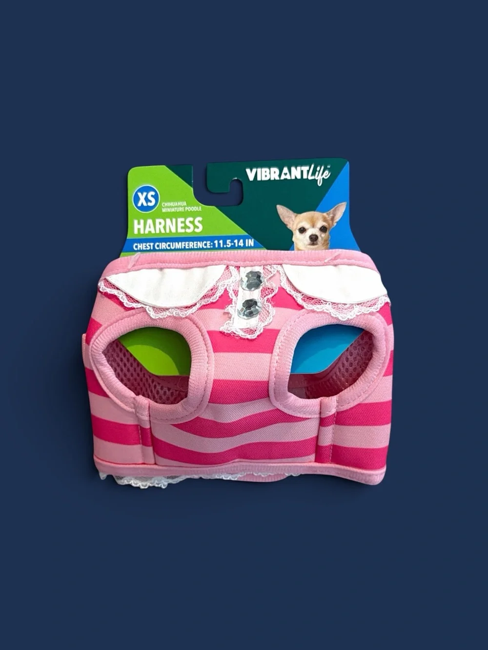 Vibrant Life Pink Stripe Dog Harness